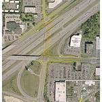 An aerial schematic of the Poplar Way bridge over Interstate 5 in Lynnwood. (City of Lynnwood)