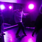 Jon Kim freestyles during a RTHMZ rehearsal. He started off in traditional Korean dance as a child in Lynnwood, and later trained with local choreography crews. (Ryan Berry / The Herald)