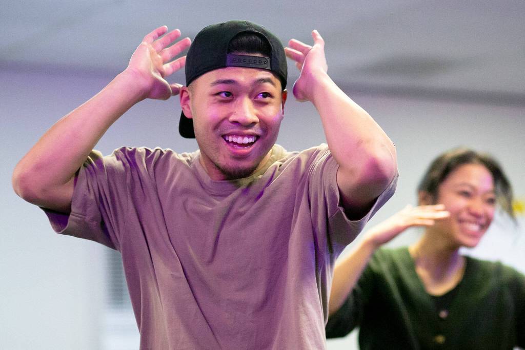 Pon Nuth, director of RTHMZ, works through a new sequence. (Ryan Berry / The Herald)