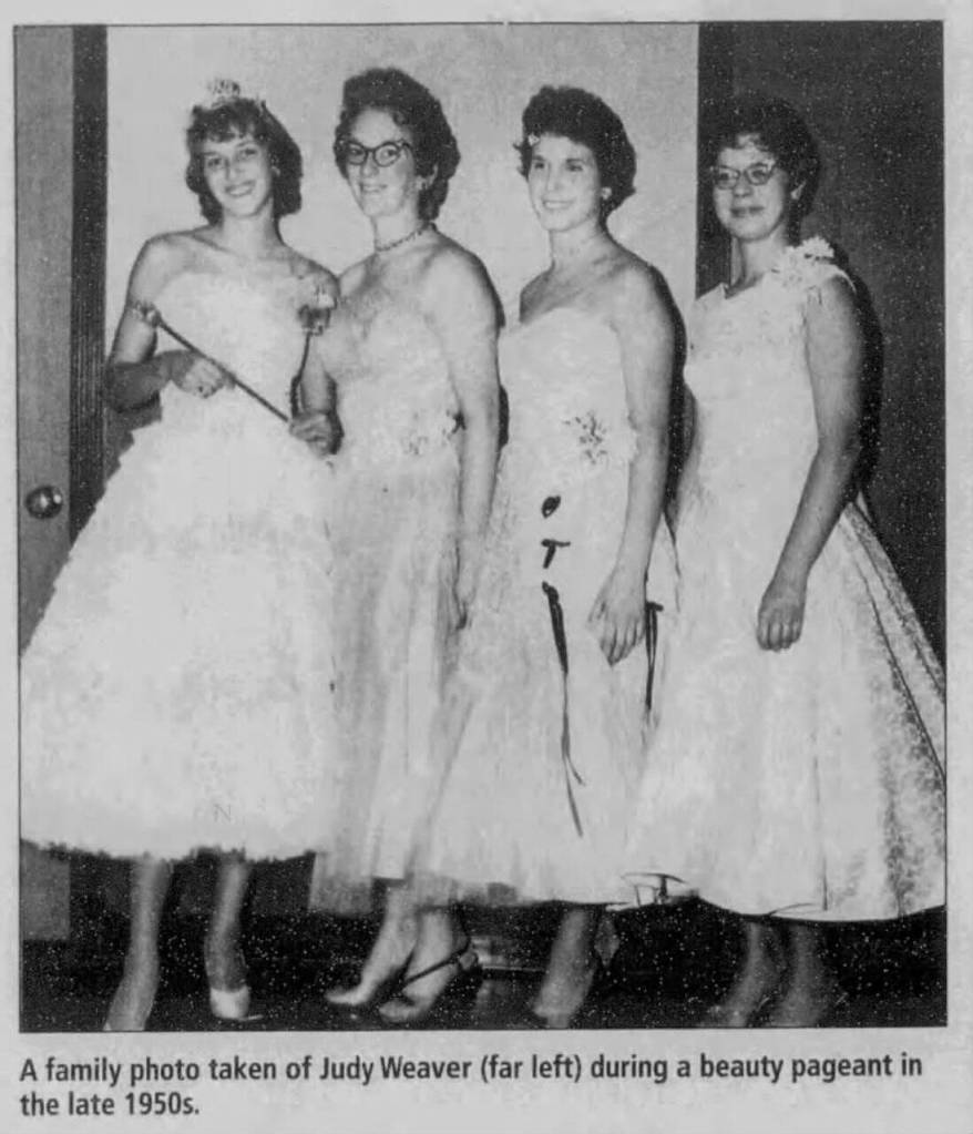 A family photo taken of Judy Weaver (far left) during a beauty pageant in the late 1950s. This photo first ran June 3, 2009. (Herald file)