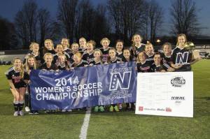 Everett Community Colleges womens soccer team won the 2014 Northwest Athletic Conference championship. (Photo courtesy of Everett Community College)