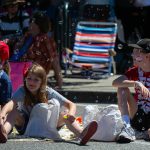 Bubbles shroud onlookers during Everetts Fourth of July Parade on Thursday, July 4, 2024, in downtown Everett, Washington. (Ryan Berry / The Herald)