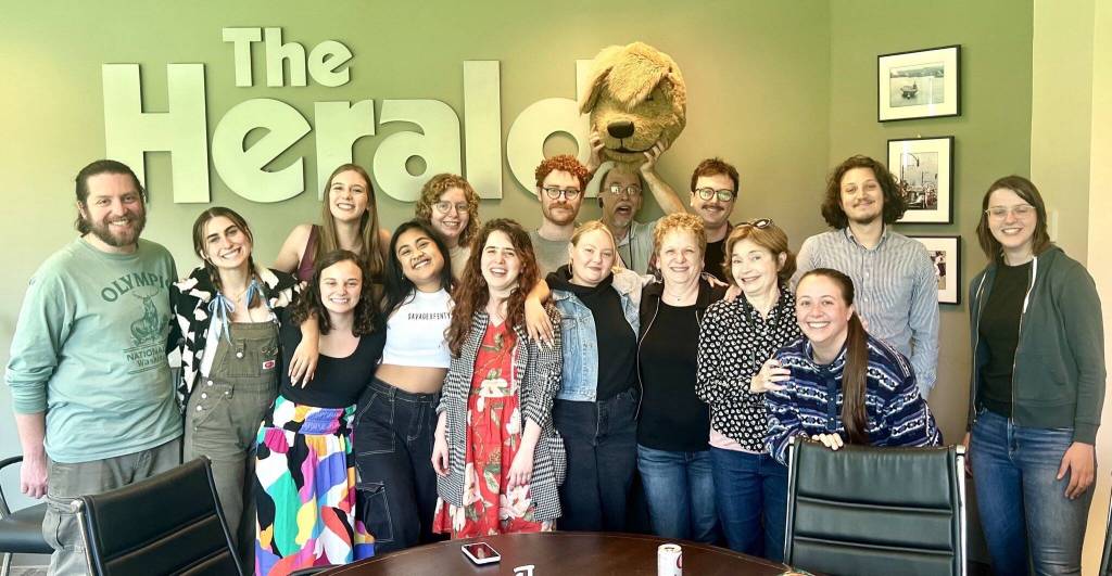 Some Herald staff members pose for a photo on June 18, 2024, one day before major newsroom cuts were announced. (Photo provided)