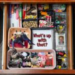 A photo illustration of iconic Herald reporter Andrea Brown's "What's Up With That?" junk drawer. (Kate Erickson & Ryan Berry / The Herald)