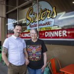 Jackson Quall, left, and Victoria “Tory” Quall, right, pose for a photo at the The Sisters Restaurant on Friday, June 21, 2024 in Everett, Washington. (Annie Barker / The Herald)