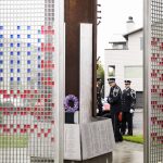 The 9/11 memorial outside of the downtown Edmonds Fire Station on Wednesday, Sept. 11, 2024. (Olivia Vanni / The Herald)