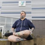 Christopher Bragg outside the Everett YMCA on Feb. 20. (Olivia Vanni / The Herald)