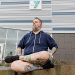 Christopher Bragg outside of the Everett YMCA on Thursday, Feb. 20, 2025 in Everett, Washington. (Olivia Vanni / The Herald)