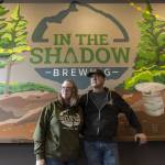 Sarah and Cole Rinehardt, owners of In The Shadow Brewing, on Wednesday, March 12, 2025 in Arlington, Washington. (Olivia Vanni / The Herald)