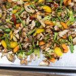 Chicken stir-fry and vegetables steaming on a serving tray. (Olivia Vanni / The Herald)
Chicken stir-fry and vegetables steaming on a serving tray. (Olivia Vanni / The Herald)