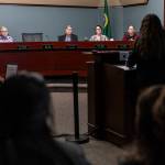 The Everett City Council on April 16, 2025 in Everett, Washington. (Olivia Vanni / The Herald)
