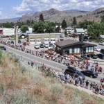 About 700 people gathered in Twisp on June 14 as part of the nationwide "No Kings" protest. (Sue Misao)