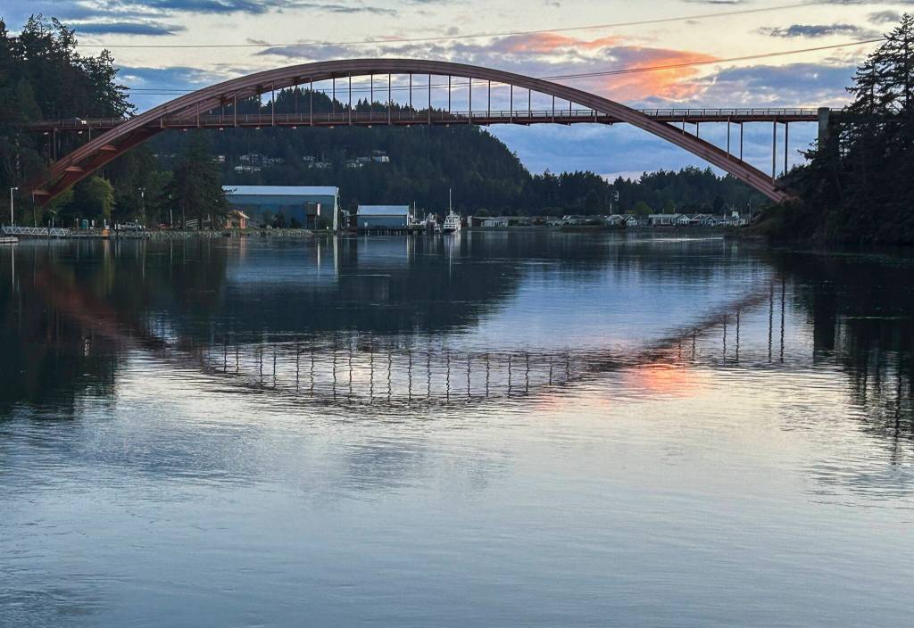 La Conners Rainbow Bridge connects the community with the Swinomish tribal community. Jon Bauer photo