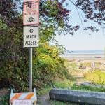 No Beach Access and By Order of the Sheriff tow-away signs installed at Hillman Place a public right-of-way near Soundview Drive Northwest in Stanwood. (Kallen Specht)