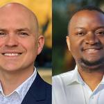 Robert Leutwyler, left, and Mpiima Mugambe