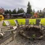 One of two fire pits outside of the home on Oct. 23, 2025 in Mukilte. (Olivia Vanni / The Herald)