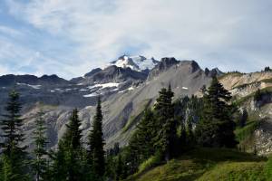 Glacier Peak, elevation 10,541 feet, in the Glacier Peak Wilderness of Mount Baker–Snoqualmie National Forest in Snohomish County, Washington. (Caleb Hutton / The Herald) 2019