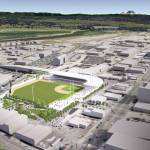 A rendering of possible configuration for a new multi-purpose stadium in downtown Everett. (DLR Group)