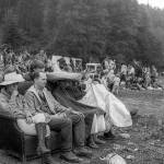 Two of the Helix newspaper founders, Tom Robbins and Paul Dorpat, at The Sky River Rock Festival on Aug. 31, 1968 in Sultan, WA. (Courtesy of Paul Dorpat)