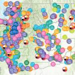 A state Climate Commmitment Act map shows projects funded by the acts carbon auctions.