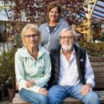 Liesa Postema, center, with her parents John and Marijke Postema, owners of Flower World on Wednesday, Dec. 31, 2025 in Snohomish, Washington. (Olivia Vanni / The Herald)