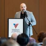 President and CEO of Volunteers of America of Western Washington Brian Smith speaks during the opening of the Lynnwood Neighborhood Center on Friday, Jan. 9, 2026 in Lynnwood, Washington. (Olivia Vanni / The Herald)