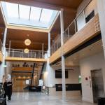 Inside the piazza of the Lynnwood Neighborhood Center on Friday, Jan. 9, 2026 in Lynnwood, Washington. (Olivia Vanni / The Herald)