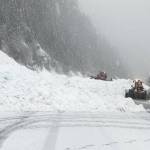Snow comes down by avalanche control (Washington State Department of Transportation)