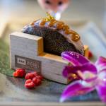 A chocochurro ice cream taco offered as a part of the taco omakase chef tasting at Bar Dojo on Wednesday, Jan. 28, 2026 in Edmonds, Washington. (Olivia Vanni / The Herald)