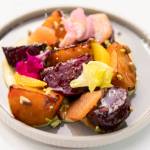 The roasted beets with pistachio, tahini and citrus from Whiskey Prime Steakhouse at the Angel of the Winds Casino Resort on Thursday, Jan. 29, 2026 in Arlington, Washington. (Olivia Vanni / The Herald)