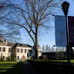 Outside of Chateau Ste. Michelle’s winery building on Wednesday, Jan. 21, 2026 in Woodinville, Washington. (Olivia Vanni / The Herald)