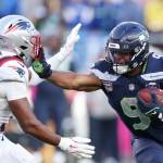 Seahawks running back Kenneth Walker III holds the Lombardi Trophy after the Seahawks won Super Bowl LX on Sunday, Feb. 8, 2026 at Levi's Stadium in Santa Clara, Calif. (Getty Images / The Athletic)