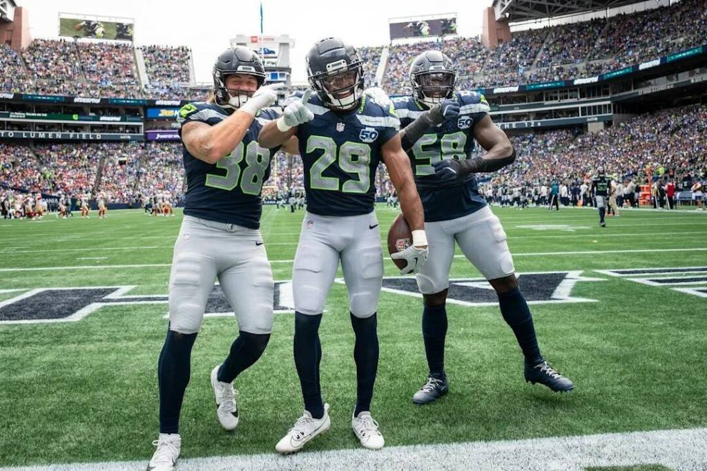 The Seahawks re-signed Josh Jobe (29) while letting Riq Woolen walk in free agency. (Photo courtesy of Rod Mar / Seattle Seahawks)