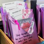 A reading list package available at Hardcovers Romance Bookstore on Tuesday, July 8, 2025 in Mill Creek, Washington. (Olivia Vanni / The Herald)