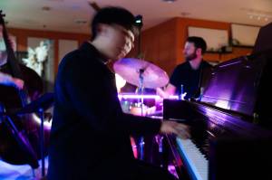 PHOTOS BY Will Geschke / The Herald
Dowon Kim plays the piano on March 6 at Butter Notes Cafe in Everett.