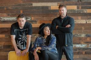 The members of the Pacific Northwest band, Marsalis, Adam Bishop (left), Theresa Cadondon and Dennis Zender pose for a picture in 2020. (provided photo)
