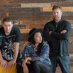 The members of the Pacific Northwest band, Marsalis, Adam Bishop (left), Theresa Cadondon and Dennis Zender (right) pose for a picture in 2020. (provided photo)