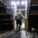 Lonnie Roughton walks through the tunnel before the Hackers playoff game at Angel of the Winds Arena on Sunday, March 29, 2026 in Everett, Washington. (Olivia Vanni / The Herald)on Sunday, March 29, 2026 in Everett, Washington. (Olivia Vanni / The Herald)