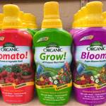 If you liked the water-soluble method I mentioned last week, you can still do organic blends from Espoma Organics like Grow, Bloom or Tomato depending on what plants you are feeding. (Sunnyside Nursery)