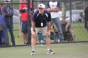 Chris Langsea coaches during a Mill Creek Little League All-Star game. (Photo courtesy of Sarah Langsea)