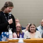 Olivia Vanni / The Herald
People become emotional listening to a victim impact statement during the sentencing of Michael Gaff at the Snohomish County Courthouse on Wednesday in Everett.