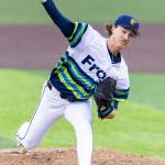 Bryce Miller #37 of the Everett AquaSox pitches during the game against the Hillsboro Hops on Wednesday, May 6, 2026 in Everett, Washington. (Olivia Vanni / The Herald)