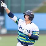 Luke Stevenson #32 of the Everett AquaSox reacts after hitting a home run during the game against the Hillsboro Hops on Wednesday, May 6, 2026 in Everett, Washington. (Olivia Vanni / The Herald)