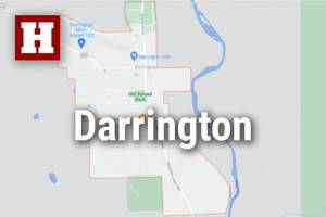 Logo for news use featuring the municipality of Darrington in Snohomish County, Washington. 220118