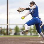 Sedro-Woolleys Kasandra Gonzalez pitches during the 3A district championship game against Everett on Thursday, May 14, 2026 in Everett, Washington. (Olivia Vanni / The Herald)