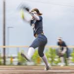 Everetts Anna Luscher pitches during the 3A district championship game against Sedro-Woolley on Thursday, May 14, 2026 in Everett, Washington. (Olivia Vanni / The Herald)