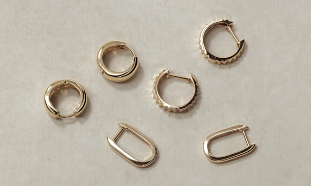 various size and style gold hoop earrings