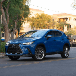 The 2026 Lexus NX 350h F Sport Handling is available in AWD and FWD models.