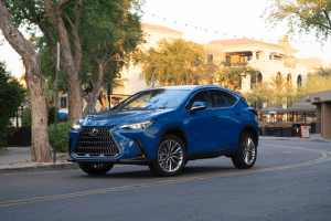 The 2026 Lexus NX 350h F Sport Handling is available in AWD and FWD models.